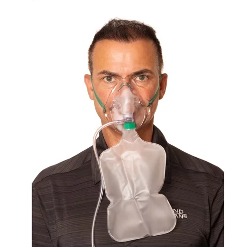 The GENIMI AEROX emergency mask is made for one-time use in emergencies.